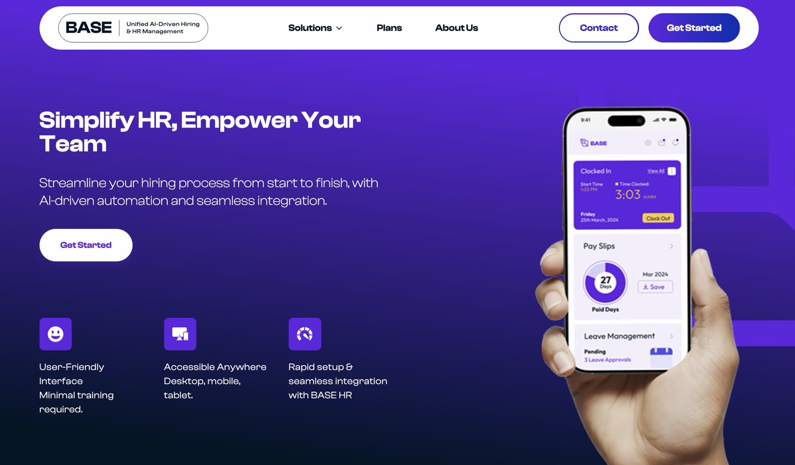 Base HR Platform - Multi-Tenant HR Management SaaS. Built by Haider Bukhari.